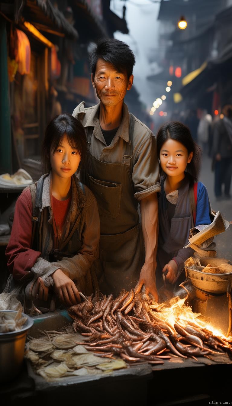 西安机械工程师转型街头卖鱿鱼，父爱如山培育出高材生子女
